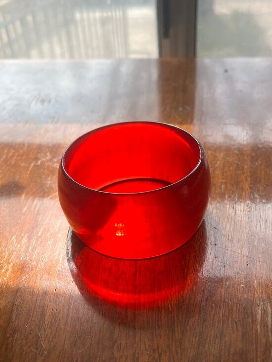 Vintage Jewelry - Vintage Red Bangle